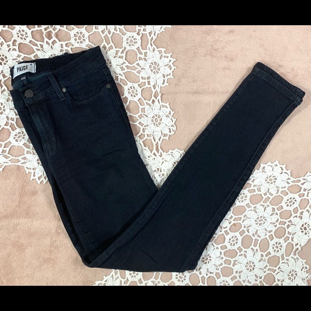 Paige Verdugo Ultra Skinny Mid Rise Reina Dark Blue Jeans Womens 28‎